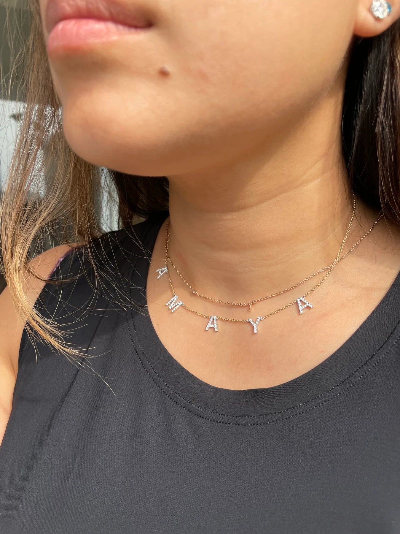 Mini Nameplate Calligraphy Necklace