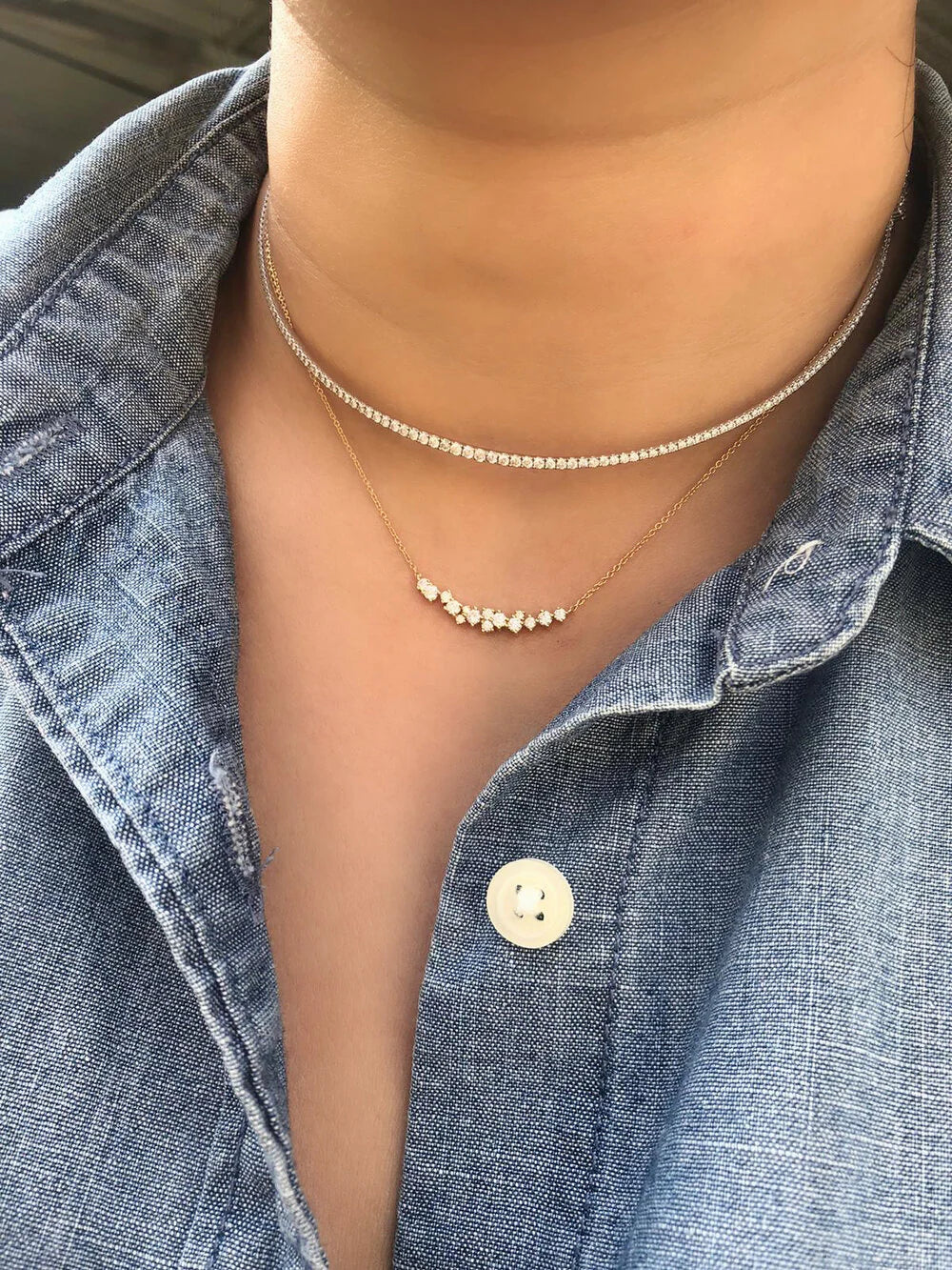 Diamond Cluster Necklace