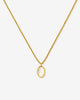 Como Oval Mother-of-Pearl Pendant Necklace in 18K Gold Vermeil by Handiora