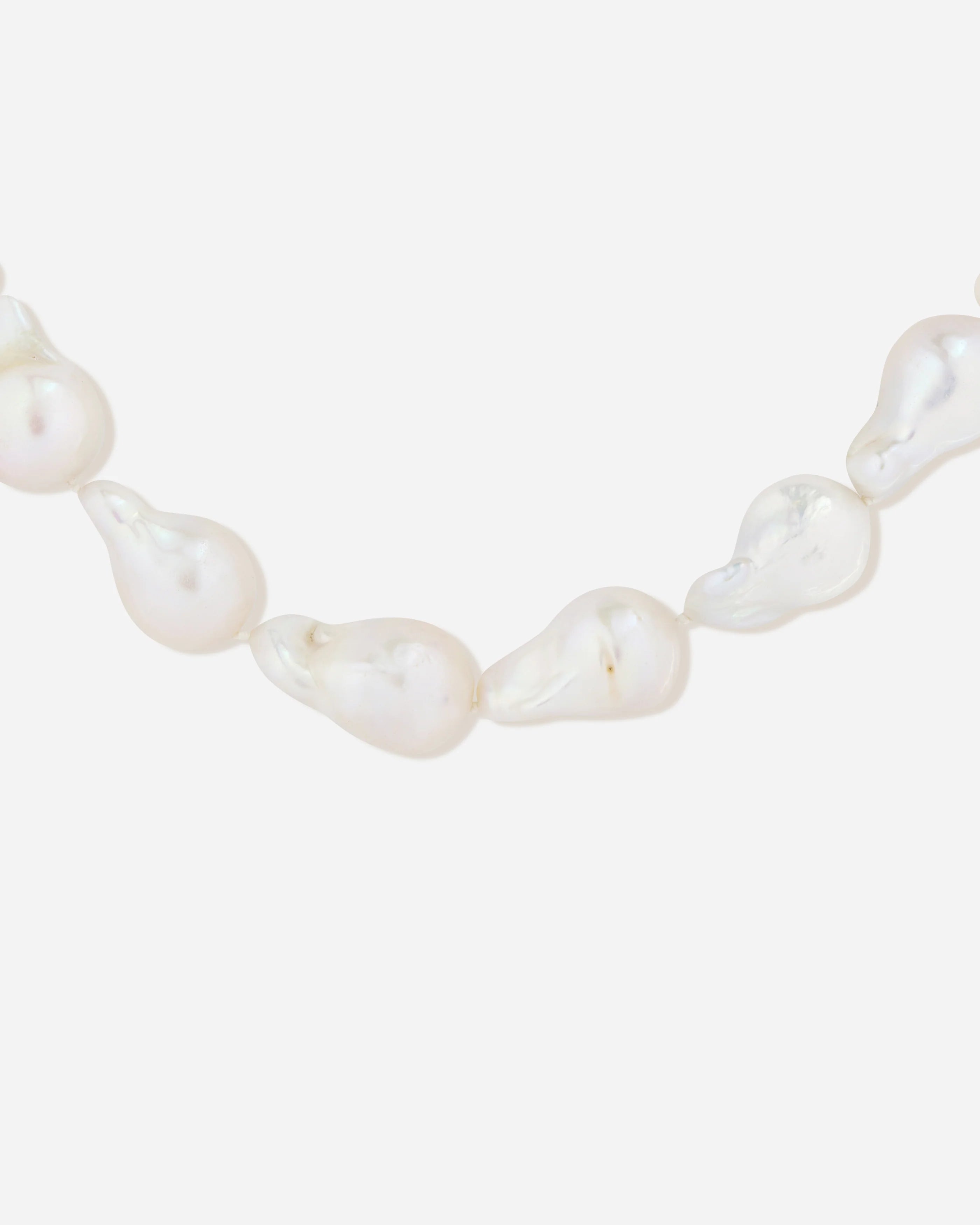 Pamplona Baroque and Round Freshwater Pearl Necklace in 18K Gold Vermeil by Handiora