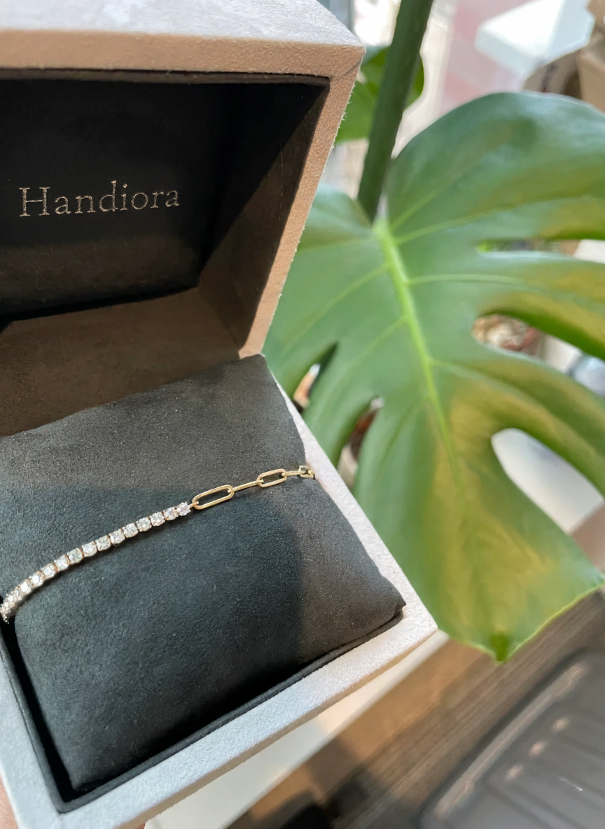 Signature Yin Yang Diamond & Paperclip Bracelet