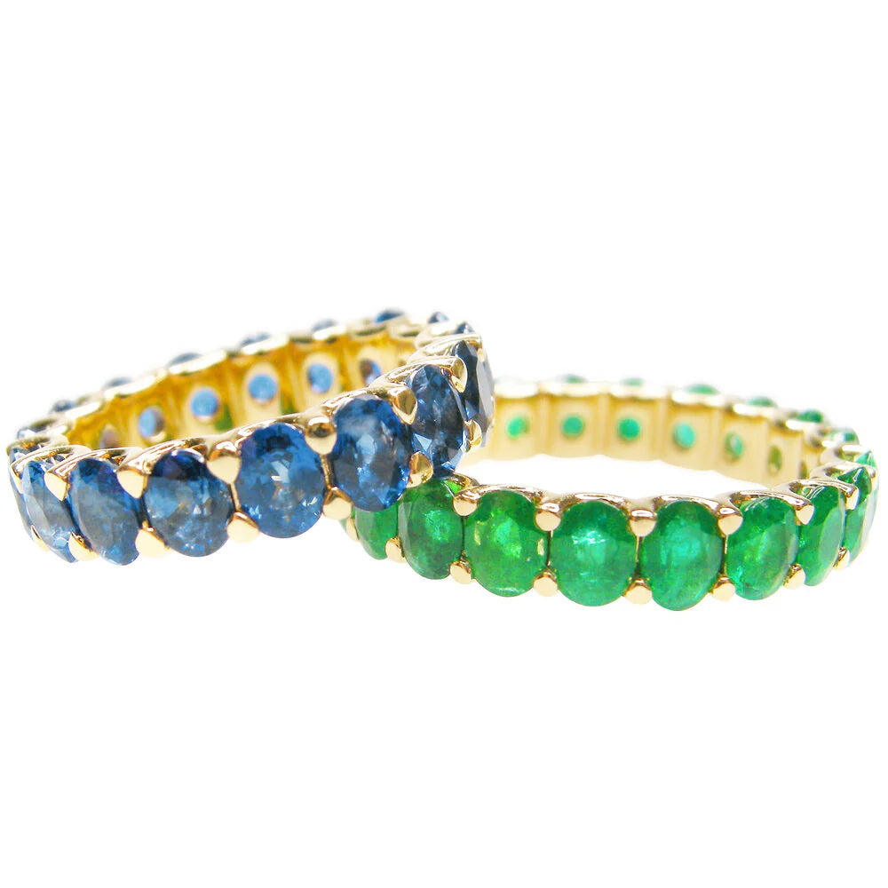 Oval Cut Sapphire Eternity Ring