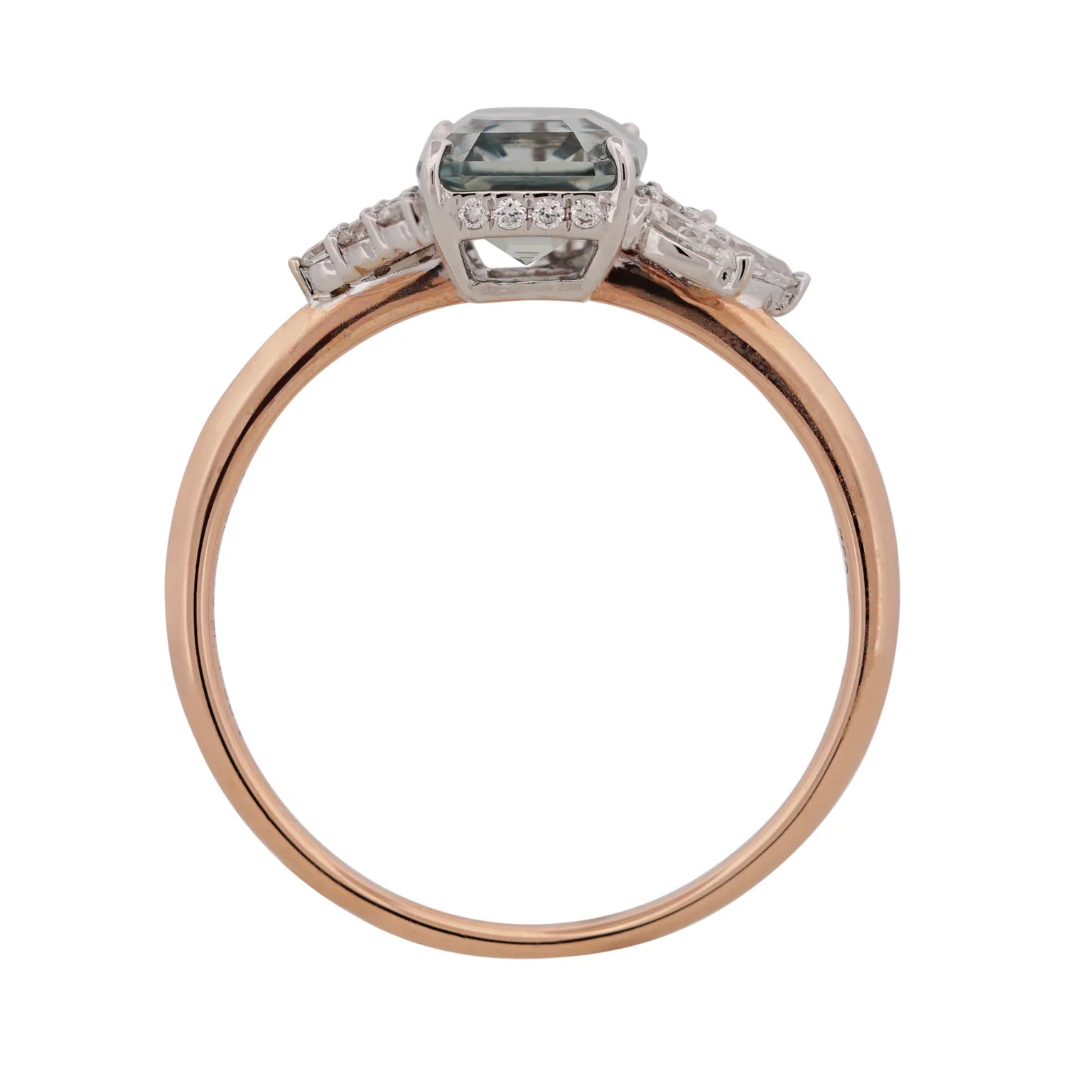 Grey Sapphire and Diamond Peacock Ring