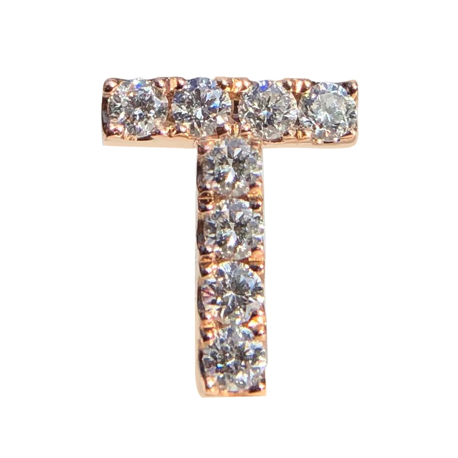 Pave Diamond Letter Stud Earrings